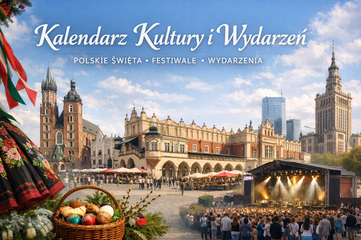 Ilustracja sezonu kulturalnego — dokument, teatr, miasto